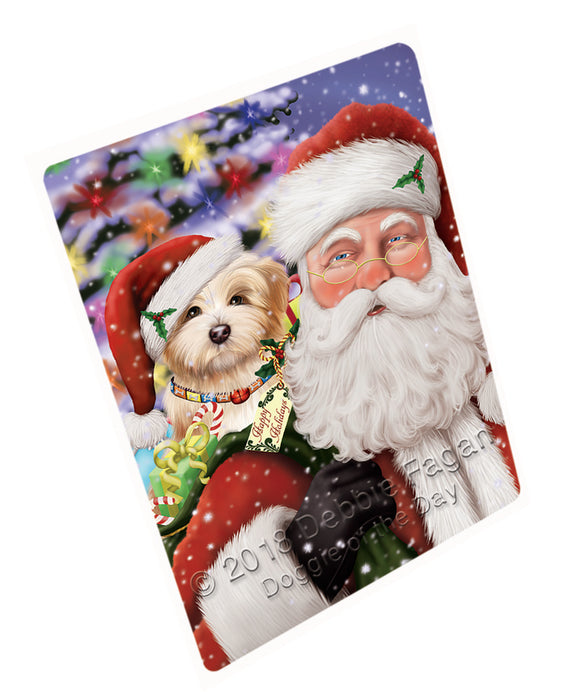 Santa Carrying Havanese Dog and Christmas Presents Large Refrigerator / Dishwasher Magnet RMAG84840