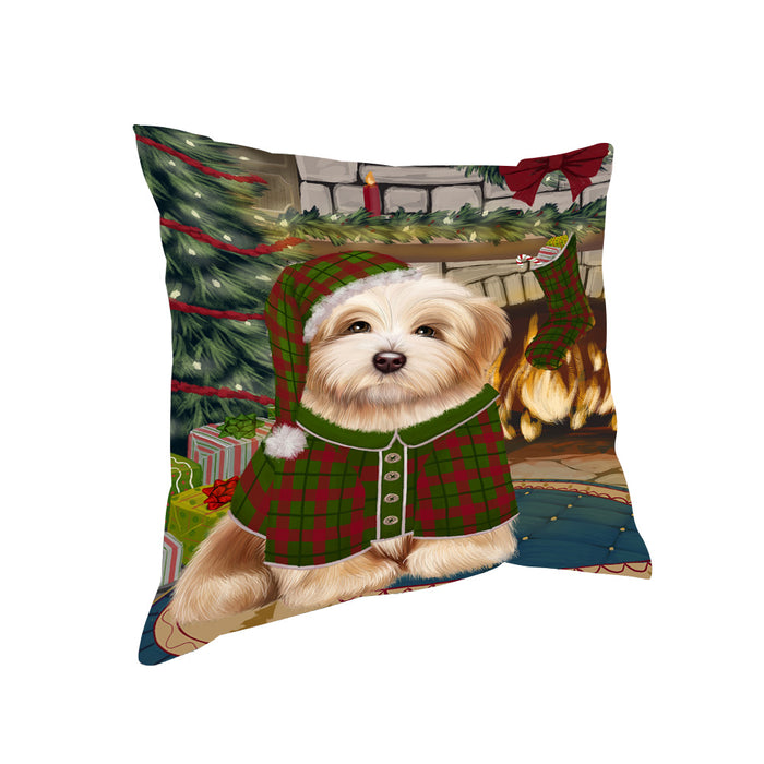 The Stocking was Hung Havanese Dog Pillow PIL70260