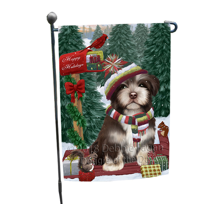 Merry Christmas Woodland Sled Havanese Dog Garden Flag GFLG55242