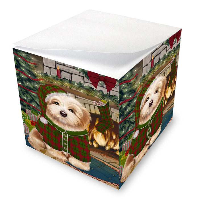 The Stocking was Hung Havanese Dog Note Cube NOC53679