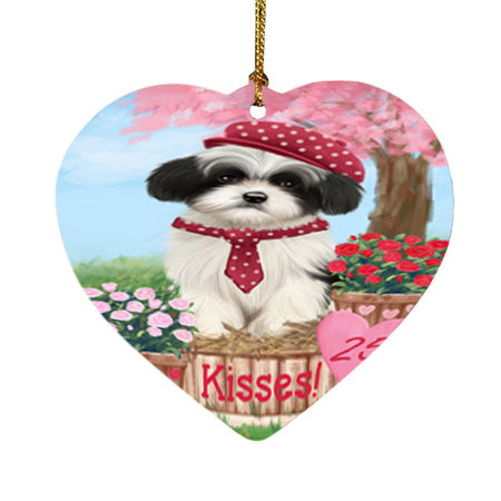 Rosie 25 Cent Kisses Havanese Dog Heart Christmas Ornament HPOR56243