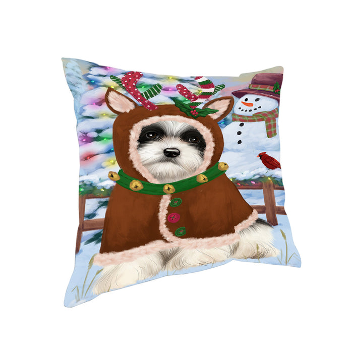 Christmas Gingerbread House Candyfest Havanese Dog Pillow PIL79728