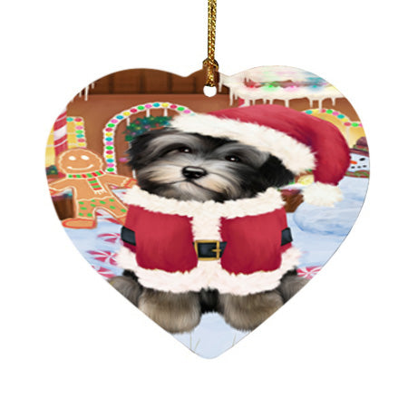 Christmas Gingerbread House Candyfest Havanese Dog Heart Christmas Ornament HPOR56716