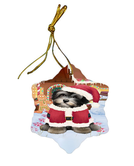 Christmas Gingerbread House Candyfest Havanese Dog Star Porcelain Ornament SPOR56716