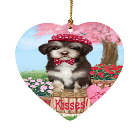 Rosie 25 Cent Kisses Havanese Dog Heart Christmas Ornament HPOR56244