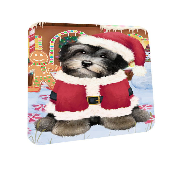 Christmas Gingerbread House Candyfest Havanese Dog Coasters Set of 4 CST56318