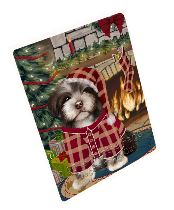 The Stocking was Hung Havanese Dog Magnet MAG71139 (Small 5.5" x 4.25")