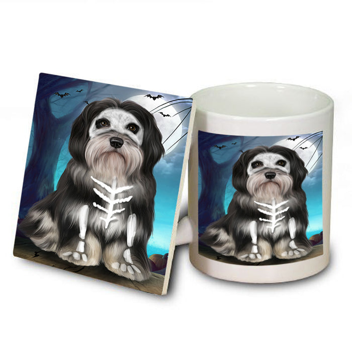 Happy Halloween Trick or Treat Havanese Dog Mug and Coaster Set MUC54494