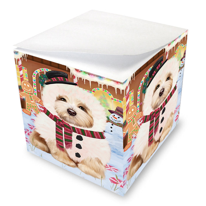 Christmas Gingerbread House Candyfest Havanese Dog Note Cube NOC54433
