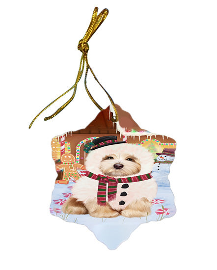 Christmas Gingerbread House Candyfest Havanese Dog Star Porcelain Ornament SPOR56717