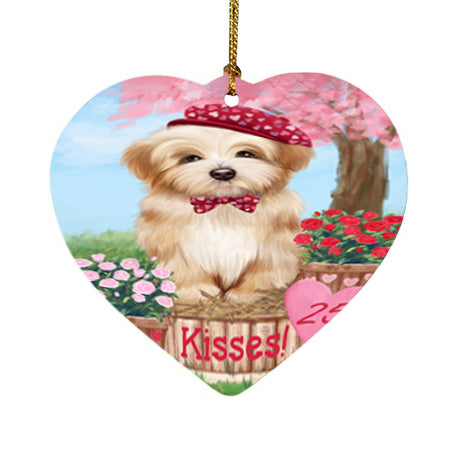 Rosie 25 Cent Kisses Havanese Dog Heart Christmas Ornament HPOR56245
