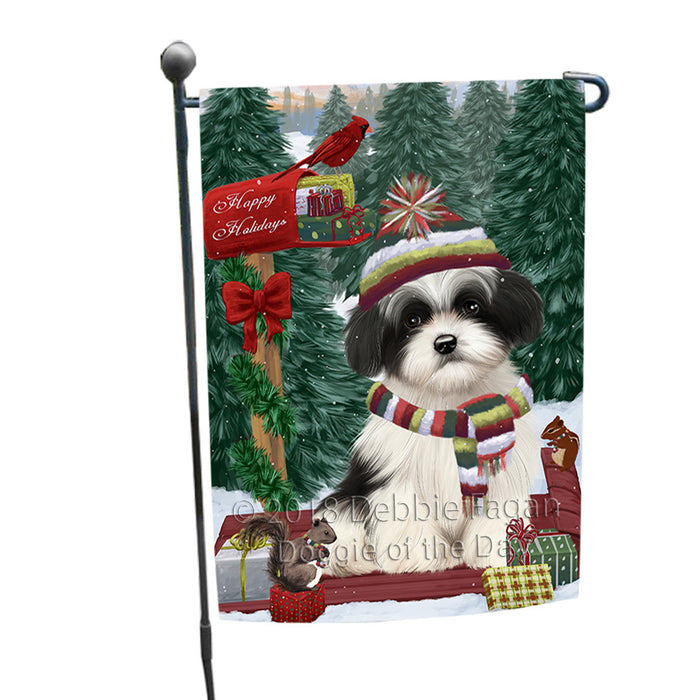 Merry Christmas Woodland Sled Havanese Dog Garden Flag GFLG55244