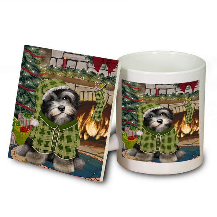 The Stocking was Hung Havanese Dog Mug and Coaster Set MUC55327