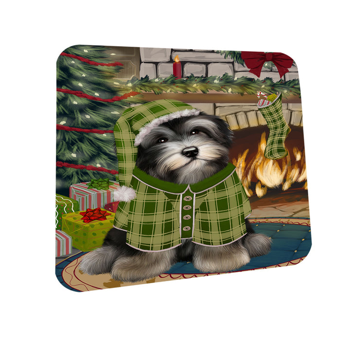 The Stocking was Hung Havanese Dog Coasters Set of 4 CST55293