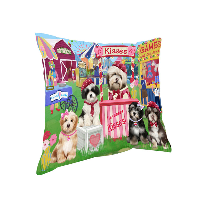 Carnival Kissing Booth Havaneses Dog Pillow PIL77648