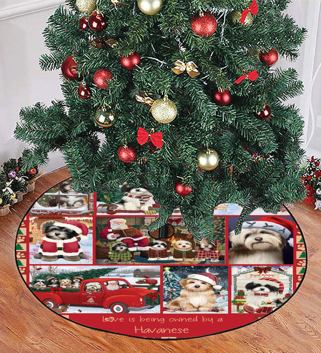 Love is Being Owned Christmas Havanese Dogs Tree Skirt