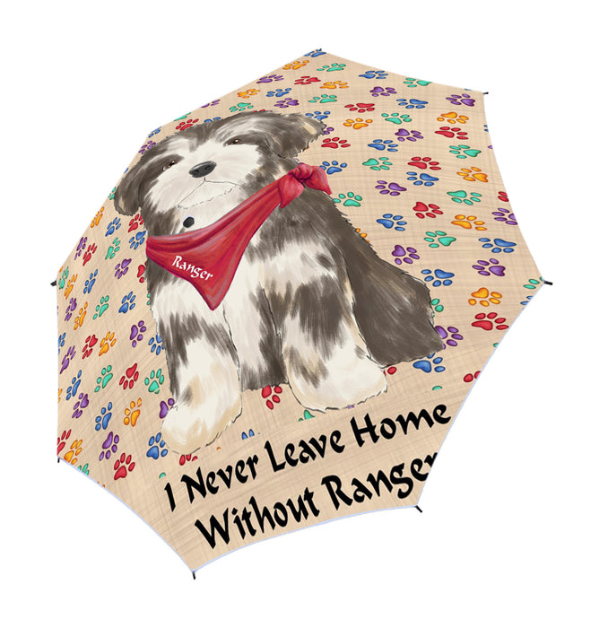 Custom Pet Name Personalized I never Leave Home Havanese Dog Semi-Automatic Foldable Umbrella