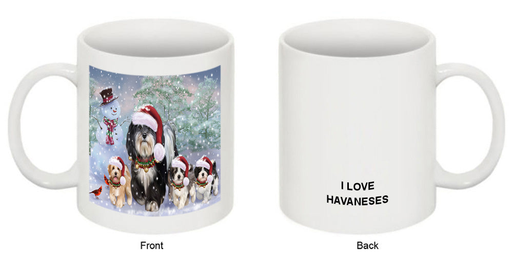 Christmas Running Family Havanese Dogs Coffee Mug MUG52530