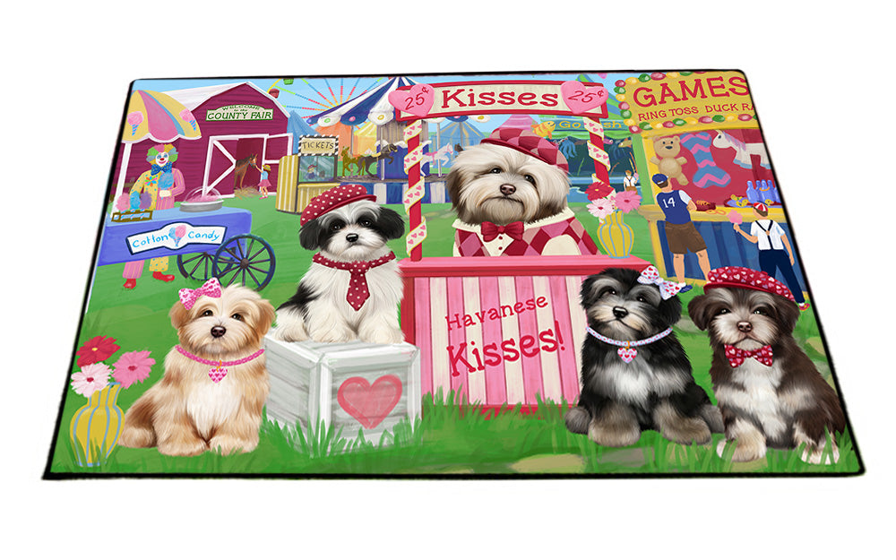 Carnival Kissing Booth Havaneses Dog Floormat FLMS52935