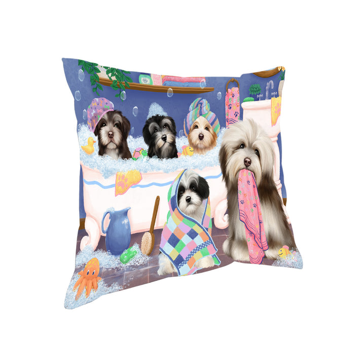 Rub A Dub Dogs In A Tub Havaneses Dog Pillow PIL81472