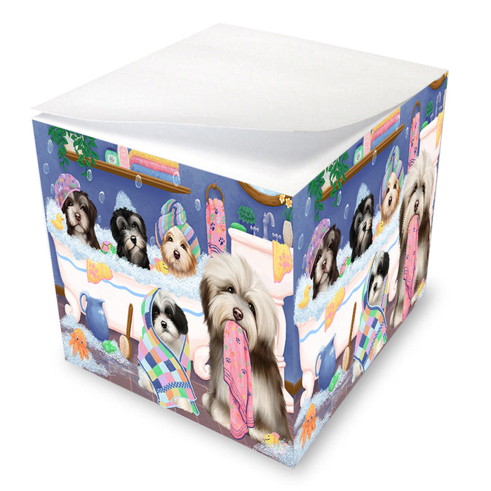 Rub A Dub Dogs In A Tub Havaneses Dog Note Cube NOC54867