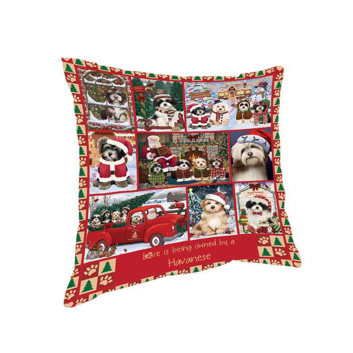 Love is Being Owned Christmas Havanese Dogs Pillow PIL85784