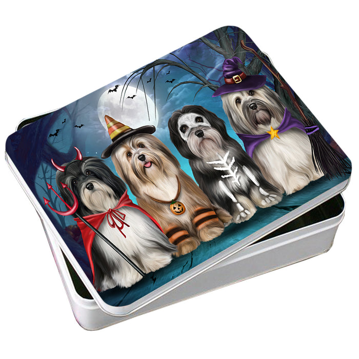 Happy Halloween Trick or Treat Havaneses Dog Photo Storage Tin PITN54422