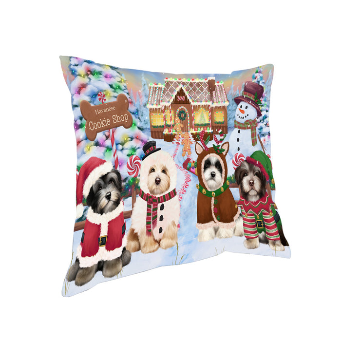 Holiday Gingerbread Cookie Shop Havaneses Dog Pillow PIL79916