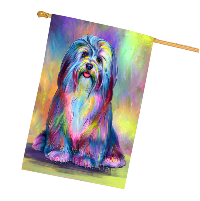 Paradise Wave Havanese Dog House Flag FLG57397