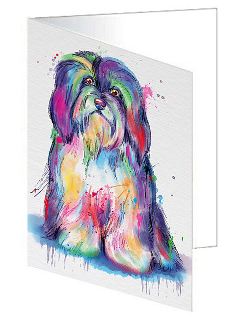 Watercolor Havanese Dog Handmade Artwork Assorted Pets Greeting Cards and Note Cards with Envelopes for All Occasions and Holiday Seasons GCD77060