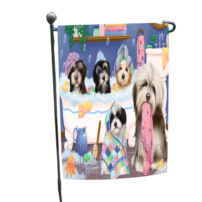 Rub A Dub Dogs In A Tub Havaneses Dog Garden Flag GFLG57423