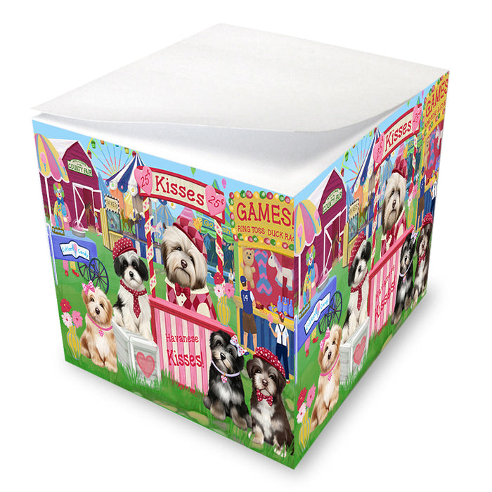 Carnival Kissing Booth Havaneses Dog Note Cube NOC53911