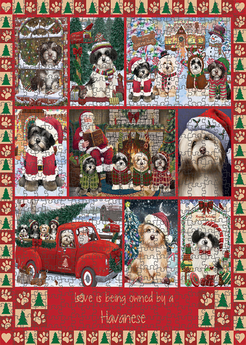 Love is Being Owned Christmas Havanese Dogs Puzzle with Photo Tin PUZL99400