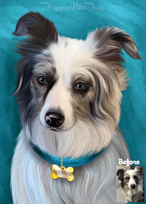 Digital Painting PERSONALIZED PET PORTRAIT! Custom Pet Dog or Cat Art