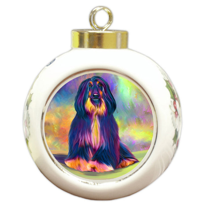 Paradise Wave Hound Dog Round Ball Christmas Ornament RBPOR57070