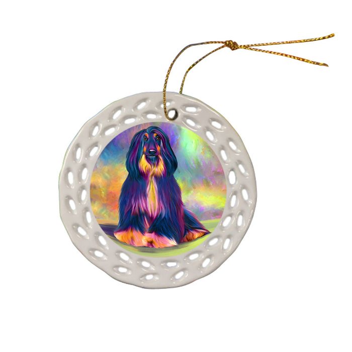 Paradise Wave Hound Dog Ceramic Doily Ornament DPOR57070