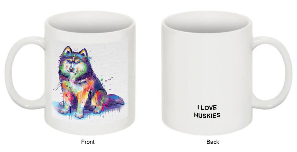 Watercolor Siberian Husky Dog Coffee Mug MUG52488