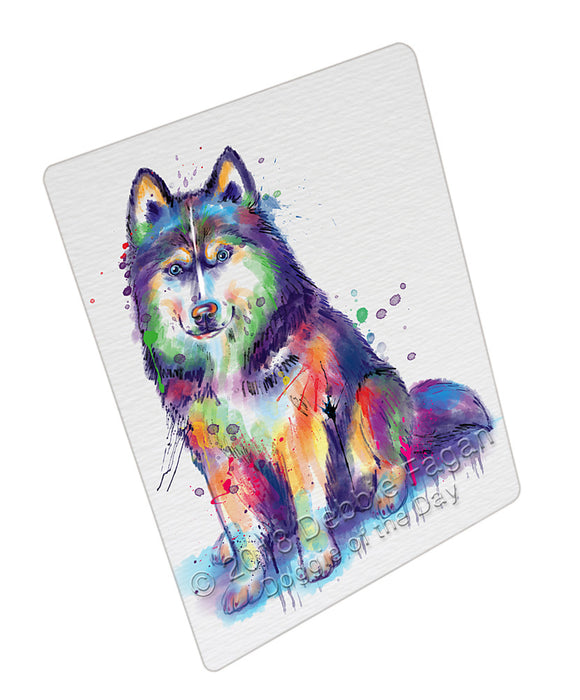 Watercolor Siberian Husky Dog Blanket BLNKT133446