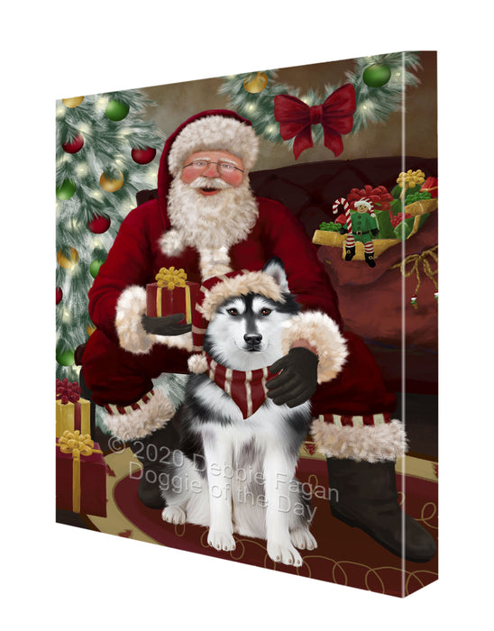 Santa I've Been Good Siberian Husky Dog Canvas Print Wall Art Décor CVS148634