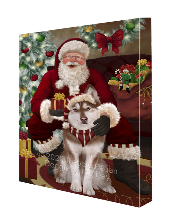 Santa I've Been Good Siberian Husky Dog Canvas Print Wall Art Décor CVS148643