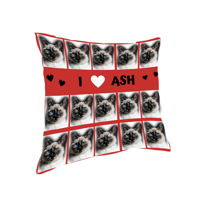 Custom Add Your Photo Here PET Dog Cat Photos on Pillow