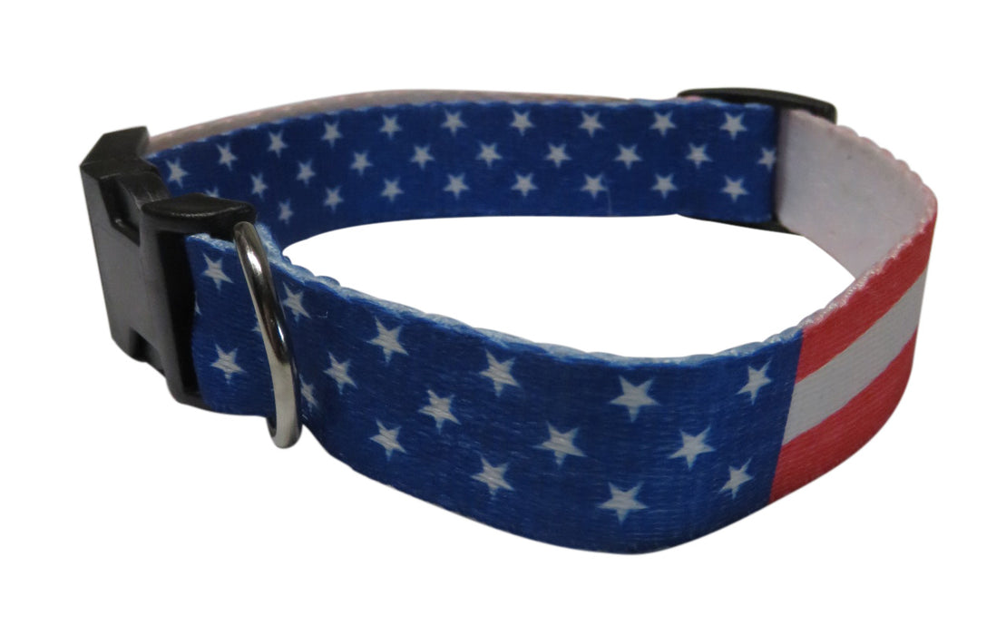 Patriotic Nylon Dog Collar DNSX