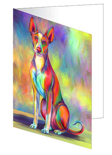 Paradise Wave Ibizan Hound Dog Handmade Artwork Assorted Pets Greeting Cards and Note Cards with Envelopes for All Occasions and Holiday Seasons GCD79841