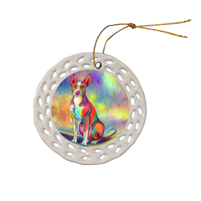 Paradise Wave Ibizan Hound Dog Doily Ornament DPOR58394