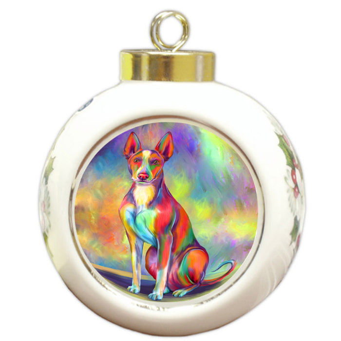 Paradise Wave Ibizan Hound Dog Round Ball Christmas Ornament RBPOR58727