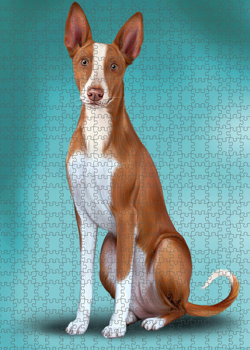 Ibizan Hound Dog Portrait Jigsaw Puzzle for Adults Animal Interlocking Puzzle Game Unique Gift for Dog Lover's with Metal Tin Box