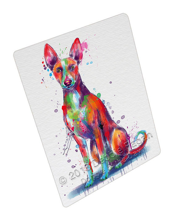 Watercolor Ibizan Hound Dog Cutting Board - For Kitchen - Scratch & Stain Resistant - Designed To Stay In Place - Easy To Clean By Hand - Perfect for Chopping Meats, Vegetables