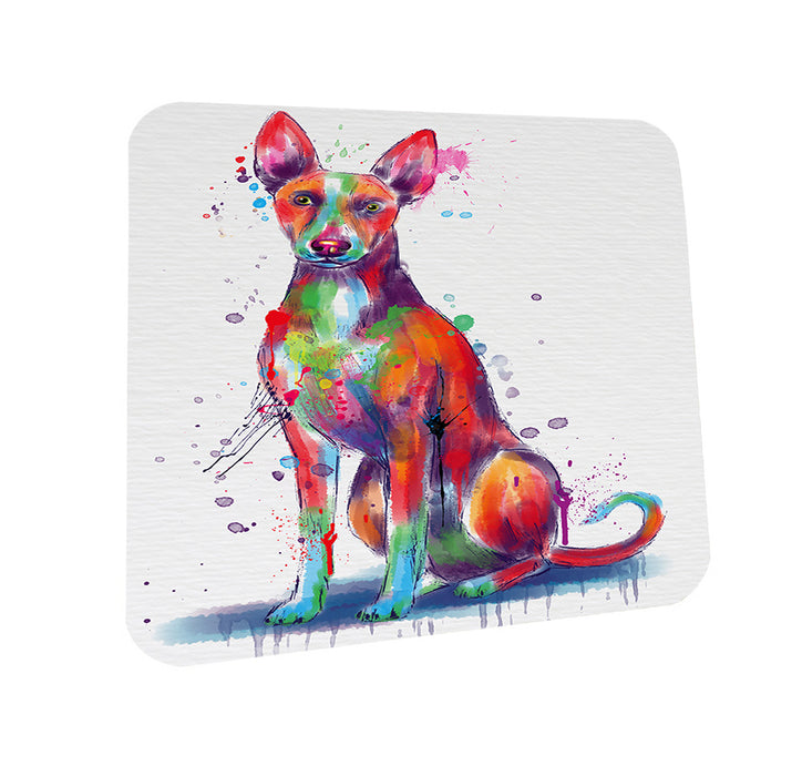 Watercolor Ibizan Hound Dog Coasters Set of 4 CST57509