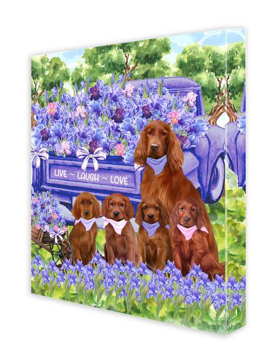 Irish Setter Canvas: Explore a Variety of Designs, Custom, Personalized, Digital Art Wall Painting, Ready to Hang Room Decor, Gift for Dog and Pet Lovers