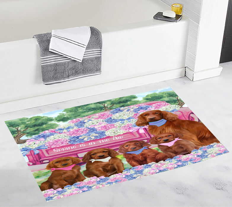 Irish Setter Personalized Bath Mat, Explore a Variety of Custom Designs, Anti-Slip Bathroom Rug Mats, Pet and Dog Lovers Gift